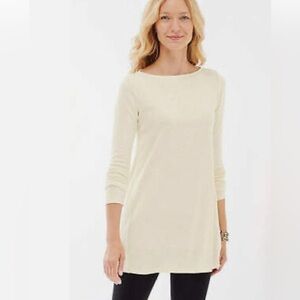 THREE J. JILL 100% PIMA COTTON TUNIC TEES- SMALL